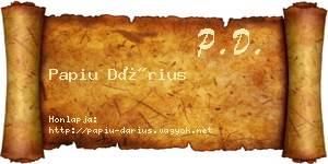 Papiu Dárius névjegykártya